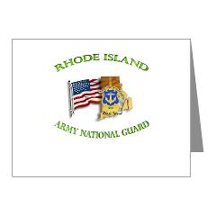 RHODEISLANDARNG - M01 - 02 - DUI - Rhode Island Army National Guard - Note Cards (Pk of 20) - Click Image to Close