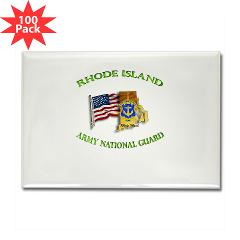 RHODEISLANDARNG - M01 - 01 - DUI - Rhode Island Army National Guard - Rectangle Magnet (100 pack)