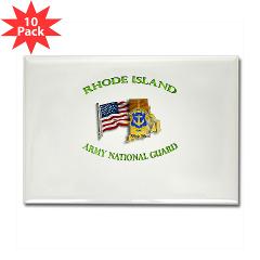 RHODEISLANDARNG - M01 - 01 - DUI - Rhode Island Army National Guard - Rectangle Magnet (10 pack) - Click Image to Close