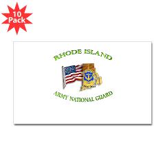 RHODEISLANDARNG - M01 - 01 - DUI - Rhode Island Army National Guard - Sticker (Rectangle 10 pk)