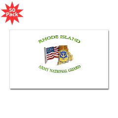 RHODEISLANDARNG - M01 - 01 - DUI - Rhode Island Army National Guard - Sticker (Rectangle 50 pk)