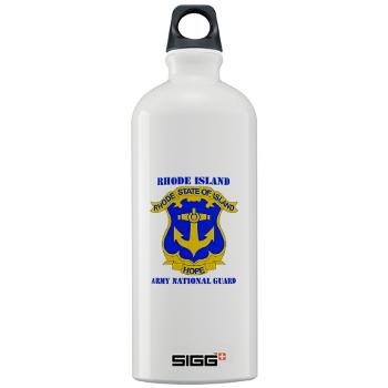 RHODEISLANDARNG - M01 - 03 - DUI - Rhode Island Army National Guard with text - Sigg Water Bottle 1.0L