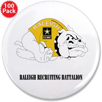 RRB - M01 - 01 - DUI - Raleigh Recruiting Battalion with Text - 3.5" Button (100 pack)