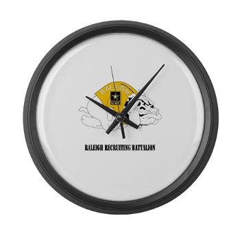 RRB - M01 - 03 - DUI - Raleigh Recruiting Battalion with Text - Large Wall Clock