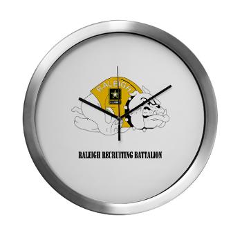 RRB - M01 - 03 - DUI - Raleigh Recruiting Battalion with Text - Modern Wall Clock