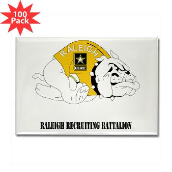 RRB - M01 - 01 - DUI - Raleigh Recruiting Battalion with Text - Rectangle Magnet (100 pack)