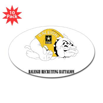 RRB - M01 - 01 - DUI - Raleigh Recruiting Battalion with Text - Sticker (Oval 10 pk)