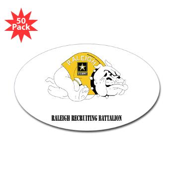 RRB - M01 - 01 - DUI - Raleigh Recruiting Battalion with Text - Sticker (Oval 50 pk)