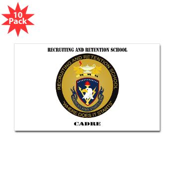 RRSC - M01 - 01 - DUI - Recruiting and Retention School Cadre with Text Sticker (Rectangle 10 pk)
