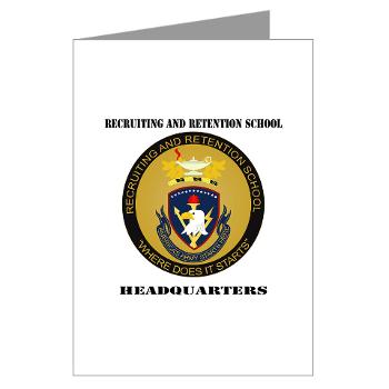 RRSH - M01 - 02 - DUI - Recruiting and Retention School HQ with Text Greeting Cards (Pk of 10)