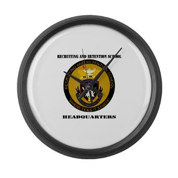 RRSH - M01 - 03 - DUI - Recruiting and Retention School HQ with Text Large Wall Clock