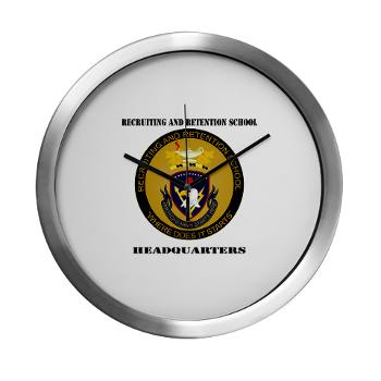 RRSH - M01 - 03 - DUI - Recruiting and Retention School HQ with Text Modern Wall Clock