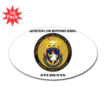RRSS - M01 - 01 - DUI - Recruiting and Retention School Students with Text Sticker (Oval 10 pk) - Click Image to Close