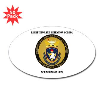 RRSS - M01 - 01 - DUI - Recruiting and Retention School Students with Text Sticker (Oval 50 pk)