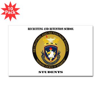 RRSS - M01 - 01 - DUI - Recruiting and Retention School Students with Text Sticker (Rectangle 10 pk)