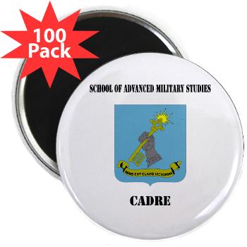 SAMSC - M01 - 01 - DUI - School of Advanced Military Studies - Cadre with Text - 2.25" Magnet (100 pack) - Click Image to Close
