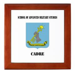 SAMSC - M01 - 03 - DUI - School of Advanced Military Studies - Cadre with Text - Keepsake Box