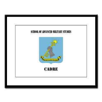 SAMSC - M01 - 02 - DUI - School of Advanced Military Studies - Cadre with Text - Large Framed Print