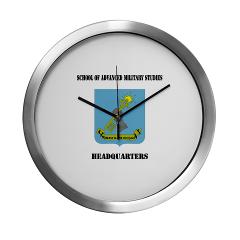 SAMSH - M01 - 03 - DUI - School of Advanced Military Studies - Headquarters with Text - Modern Wall Clock - Click Image to Close