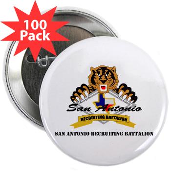 SARB - M01 - 01 - DUI - San Antonio Recruiting Bn with text - 2.25" Button (100 pack) - Click Image to Close