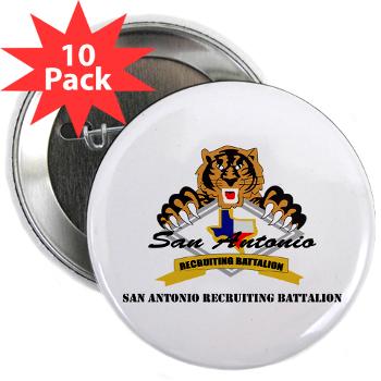 SARB - M01 - 01 - DUI - San Antonio Recruiting Bn with text - 2.25" Button (10 pack)