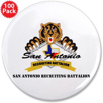 SARB - M01 - 01 - DUI - San Antonio Recruiting Bn with text - 3.5" Button (100 pack)