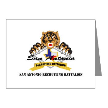 SARB - M01 - 02 - DUI - San Antonio Recruiting Bn with text - Note Cards (Pk of 20)