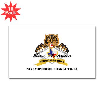 SARB - M01 - 01 - DUI - San Antonio Recruiting Bn with text - Sticker (Rectangle 10 pk)
