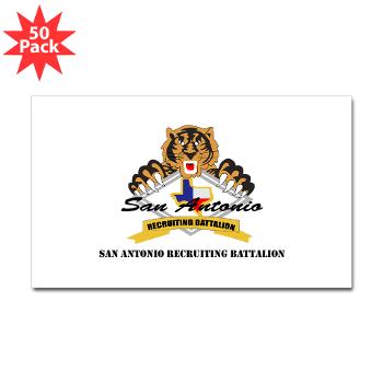 SARB - M01 - 01 - DUI - San Antonio Recruiting Bn with text - Sticker (Rectangle 50 pk) - Click Image to Close