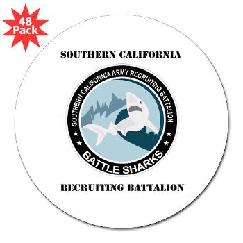 SCRB - M01 - 01 - DUI - Southern California Recruiting Bn with Text 3" Lapel Sticker (48 pk)
