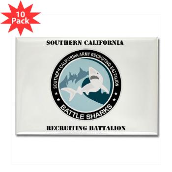 SCRB - M01 - 01 - DUI - Southern California Recruiting Bn with Text Rectangle Magnet (10 pack) - Click Image to Close