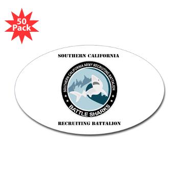 SCRB - M01 - 01 - DUI - Southern California Recruiting Bn with Text Sticker (Oval 50 pk)