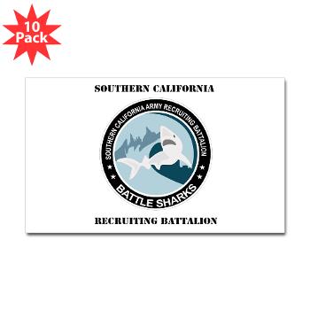SCRB - M01 - 01 - DUI - Southern California Recruiting Bn with Text Sticker (Rectangle 10 pk)