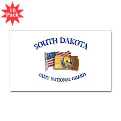 SDARNG - M01 - 01 - DUI - South Dakota Army National Guard Sticker (Rectangle 10 pk)