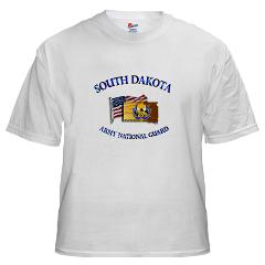 SDARNG - A01 - 04 - DUI - South Dakota Army National Guard White T-Shirt - Click Image to Close