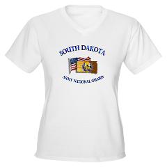 SDARNG - A01 - 04 - DUI - South Dakota Army National Guard Women's V-Neck T-Shirt