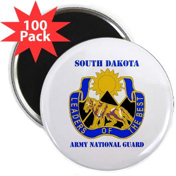 SDARNG - M01 - 01 - DUI - South Dakota Army National Guard with text - 2.25" Magnet (100 pack) - Click Image to Close