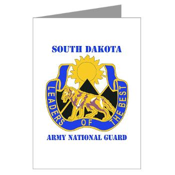 SDARNG - M01 - 02 - DUI - South Dakota Army National Guard with text - Greeting Cards (Pk of 10) - Click Image to Close