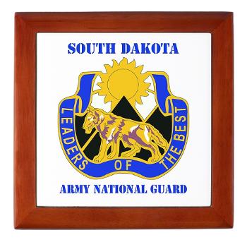 SDARNG - M01 - 03 - DUI - South Dakota Army National Guard with text - Keepsake Box