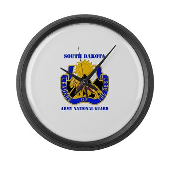 SDARNG - M01 - 03 - DUI - South Dakota Army National Guard with text - Large Wall Clock - Click Image to Close