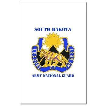 SDARNG - M01 - 02 - DUI - South Dakota Army National Guard with text - Mini Poster Print