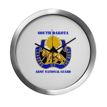 SDARNG - M01 - 03 - DUI - South Dakota Army National Guard with text - Modern Wall Clock
