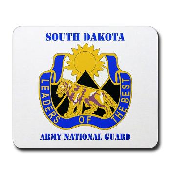 SDARNG - M01 - 03 - DUI - South Dakota Army National Guard with text - Mousepad