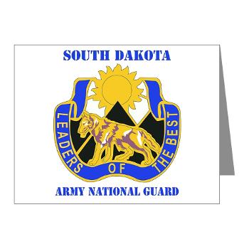 SDARNG - M01 - 02 - DUI - South Dakota Army National Guard with text - Note Cards (Pk of 20) - Click Image to Close