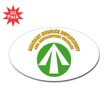 SDDC - M01 - 01 - SSI - Military Surface Deployment and Distribution with Text - Sticker (Oval 50 pk) - Click Image to Close