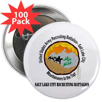 SLCRB - M01 - 01 - DUI - Salt Lake City Recruiting Battalion with Text 2.25" Button (100 pack) - Click Image to Close