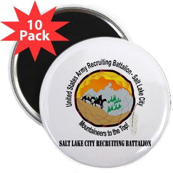 SLCRB - M01 - 01 - DUI - Salt Lake City Recruiting Battalion with Text 2.25" Magnet (10 pack) - Click Image to Close