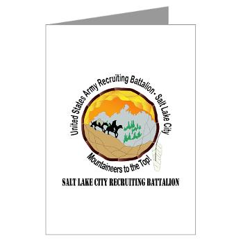 SLCRB - M01 - 02 - DUI - Salt Lake City Recruiting Battalion with Text Greeting Cards (Pk of 10)