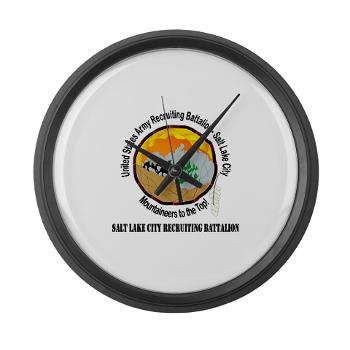 SLCRB - M01 - 03 - DUI - Salt Lake City Recruiting Battalion with Text Large Wall Clock