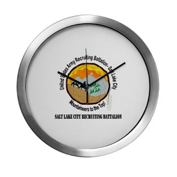 SLCRB - M01 - 03 - DUI - Salt Lake City Recruiting Battalion with Text Modern Wall Clock